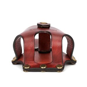 TOURBON Leather Tape Measure Holder for Belt (Brown - Small)