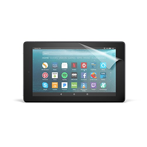 Fire 7 Tablet (7" display, 16 GB) - Black + Fire 7 Tablet Case, Sage + NuPro Clear Screen Protector (2-Pack)
