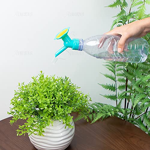 AUEAR, Plastic Bottle Watering Dual Head Spout Bottle Cap Sprinkler Plant Bonsai Bottle Cap Sprinkler for Indoor Seedlings Plant Garden Tool (3 Pack)
