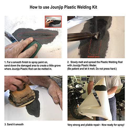 2pc Jounjip Replacement Tips for Jounjip or Gino Brand 80 Watt Plastic Welding Kits - 1/4"-28 Thread