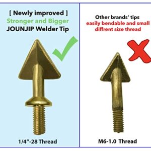 2pc Jounjip Replacement Tips for Jounjip or Gino Brand 80 Watt Plastic Welding Kits - 1/4"-28 Thread