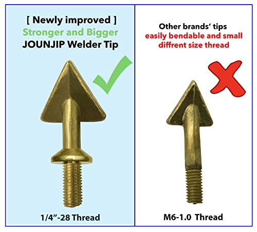 2pc Jounjip Replacement Tips for Jounjip or Gino Brand 80 Watt Plastic Welding Kits - 1/4"-28 Thread