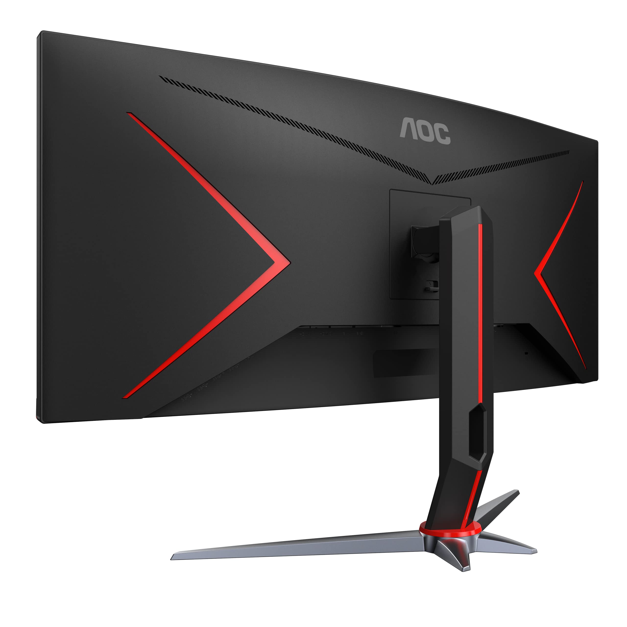 AOC CU34G2X 34" Curved Frameless Immersive Gaming Monitor, UltraWide QHD 3440x1440, VA Panel, 1ms 144Hz Adaptive-Sync, Height Adjustable, 3-Yr Zero Dead Pixels, Black/Red