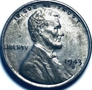 1943 p lincoln wheat cent penny seller about uncirculated