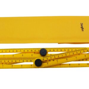 Zhengrun Multi-Angle Measuring Ruler 4-sided measuring ruler Template Tool Angularizer Ruler for Carpenters, Woodworkers, Builder(1pack)