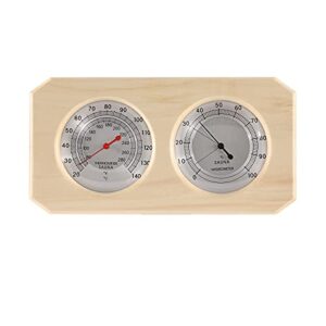 dyna-living 2 in 1 sauna wooden sauna hygrothermograph indoor fahrenheit thermometer and hygrometer for hotel or sauna room