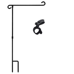 garden flag stand,flag banner stands,decor pole stand,yard flag pole small, banner flagpole,wrought iron flag stand for flags with anti-wind clip,flag pole bulk without flag