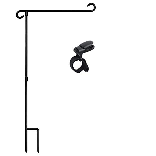 Garden flag stand,flag banner stands,decor pole stand,yard flag pole small, Banner Flagpole,Wrought Iron flag stand for flags with Anti-Wind Clip,flag pole bulk Without Flag