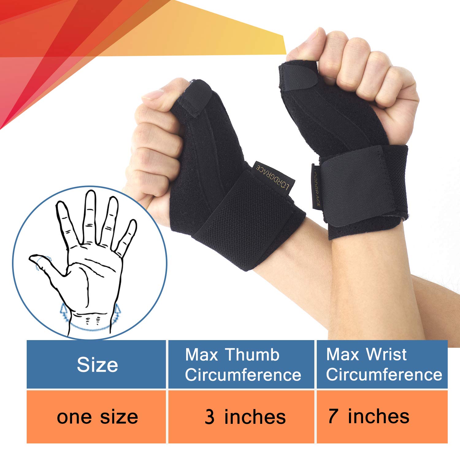 Thumb Splint Brace - Reversible Thumb & Wrist Stabilizer Splint for BlackBerry Thumb, Trigger Finger, Pain Relief, Arthritis, Tendonitis, Sprained and Carpal Tunnel Supporting, Lightweight and Breatha