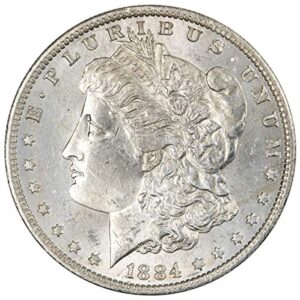 1884 o morgan 1884-o morgan silver dollar bu brilliant uncirculated new orleans minted $1 brilliant uncirculated bu