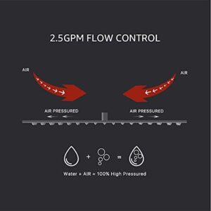 KOJOX Ceiling Shower Fixture with 12 Inch Rainfall Shower head and Handheld Head, Bathroom Shower Faucet Set Trim Kit with Mixer Valve