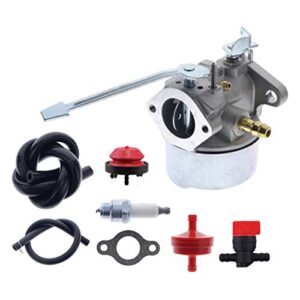 cnfaner 632552 carburetor for tecumseh 640086 640086a 632641 632552 640092a 640311 hsk600 hsk635 th098sa 3hp 2 cycle snow blower engine