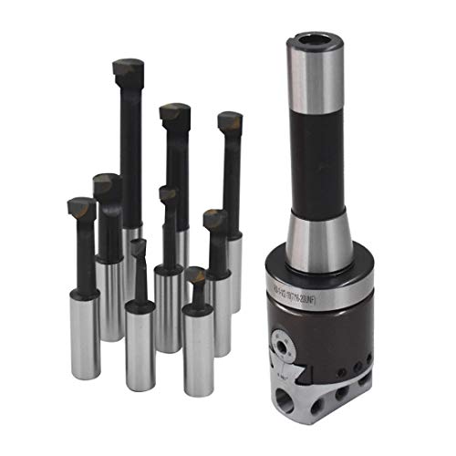 2 Inch Boring Head R8 Shank 9pcs 1/2 Inch Carbide Boring Bar Set milling Machine Boring Head Set