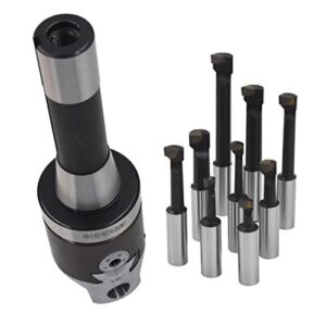 2 Inch Boring Head R8 Shank 9pcs 1/2 Inch Carbide Boring Bar Set milling Machine Boring Head Set