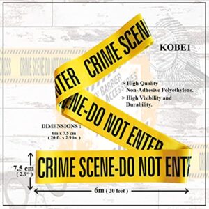 Kobe1 Crime Scene Kit:Crime Scene Barrier Tape,Do Not Enter (20Feetx1),Evidence Collection Bags (x2),Photo Evidence Markers, Frames(Cards:1 to 10),(7cm x 4cm Folded)