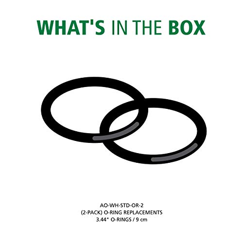 AO Smith AO-WH-STD-OR-2 - Whole House Water Filter O-Rings 3.44 Inch 9 Cm Actual Diameter Fits Housings Designed for 2.5 Inch Filters - 2 Pack