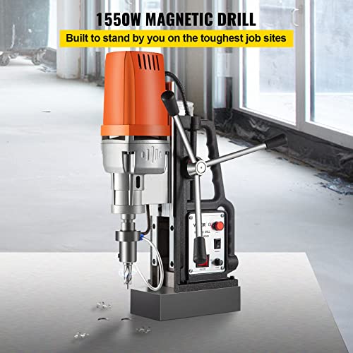Mophorn 1550W MD50 Magnetic Drill 500 RPM Spindle Speed Electric Magnetic Drilling System with 2 Inch Boring Diameter and 2900 LBS Magnet Force