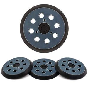 axpower 4 packs 5 inch 8 hole replacement sander pads 5" hook and loop sanding backing plates for makita 743081-8 743051-7, dewalt 151281-08 dw4388, porter cable, hitachi 324-209