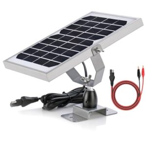 suner power 6v solar battery charger maintainer, waterproof 5w solar trickle charger, high efficiency solar panel kit, built-in intelligent mppt controller + adjustable bracket + sae cable kits