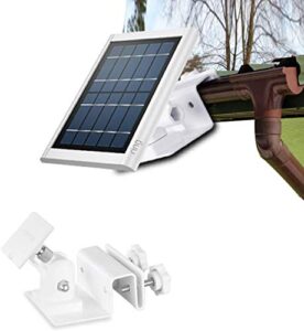 holaca weatherproof gutter mount for ring solar panel- wall mount bracket outdoor mount accessories for ring solar panel (white)