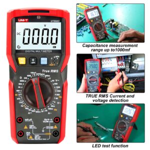 UNI-T UT89XD True RMS 6000 Counts LED Digital multimeter Test ac dc Voltmeter Ammeter Capacitance Frequency Resistance Test