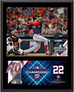juan soto washington nationals 2019 world series champions 12" x 15" sublimated plaque - mlb player plaques and collages