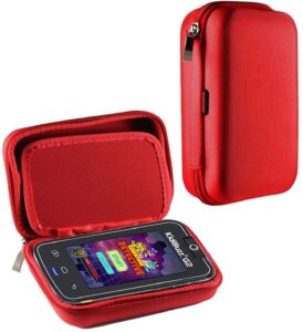 navitech red premium travel hard carry case cover sleeve compatible with the vtech kidibuzz g2