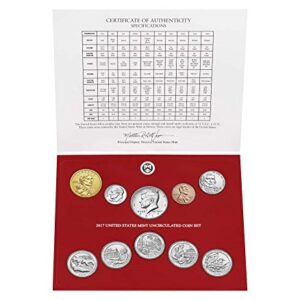 2017 P, D U.S. Mint Uncirculated 20 Coin Mint Set with CoA Uncirculated