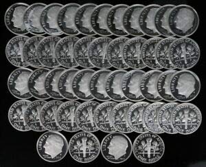 2019 s roosevelt dime roll of 40 .999 silver roosevelt dimes proofs pf-1