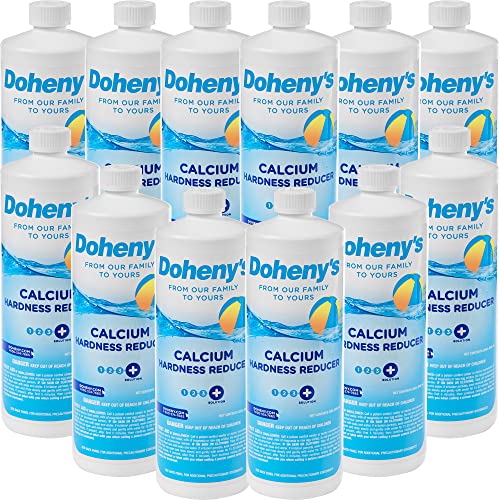 Doheny's Calcium Reducer | Quickly & Safely Reduce Calcium Hardness Levels in Your Pool | Contains Phosphoric Acid Derivatives | Prevent Scaling, Staining & Corrosion | 1 QT