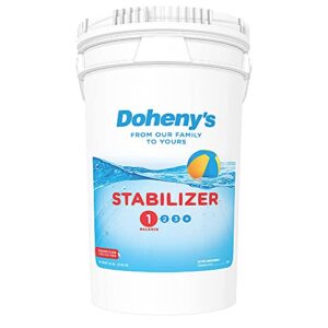 doheny's swimming pool stabilizer | increases your chlorine's effectiveness and prevent uv dissipation | fast-dissolving | 100% pro-grade cyanuric acid | 50 lb bulk bucket