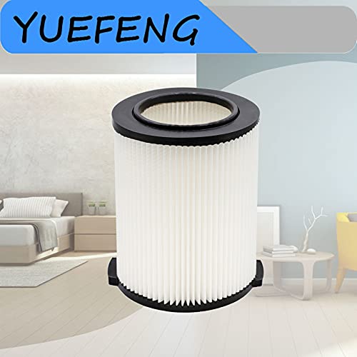 YUEFENG VF4000 Replacement Filter for Ridgid Wet Dry Vacuum 5 to 20 Gallon - Filter for Husky Vacuum 6 to 9 Gal - WD5500 WD0671 RV2400A RV2600B (2 Pack)