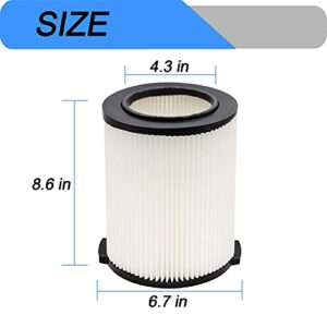 YUEFENG VF4000 Replacement Filter for Ridgid Wet Dry Vacuum 5 to 20 Gallon - Filter for Husky Vacuum 6 to 9 Gal - WD5500 WD0671 RV2400A RV2600B (2 Pack)