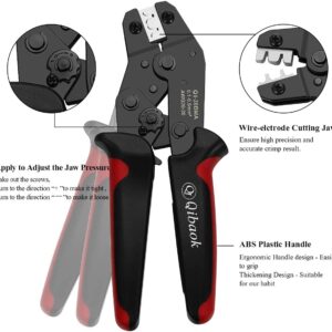 Qibaok Crimping Tool Kit Ratcheting Crimper with 1550PCS 2.54mm Dupont Connectors and 760pcs 2.54mm JST-XH Connectors for AWG 26-20(0.1-0.5mm²)