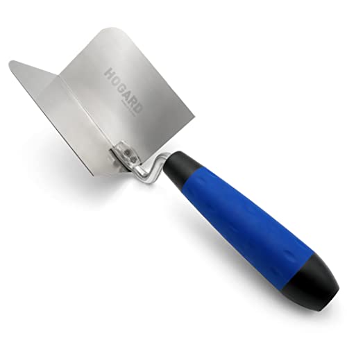 HOGARD Inside Corner Trowel | Best Corner Drywall Tool | Made of Stainless Steel with Internal Angle and Soft Grip Handle.