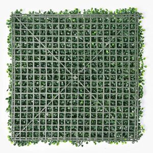 Sunnyglade 12 Pieces 20"x 20" Artificial Boxwood Panels Topiary Hedge Plant, Privacy Hedge Screen Sun Protected Suitable for Outdoor, Indoor, Garden, Fence, Backyard and Decor (12PCS)