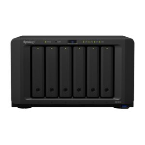 synology diskstation ds1618+ nas server for business with intel 2.1ghz cpu, 16gb memory, 2tb ssd, 16tb hdd, dsm operating system, iscsi target ready