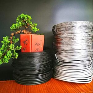 1 roll of anodized aluminium bonsai training wire, flexible bonsai wire for garden tree bundled & flower plants styling, 3.5 mm/ 4 mm/ 5 mm/ 6 mm thickness for choose
