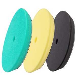 3pcs 5 inch polishing pads, 5'' orbital buffer pads hook and loop buffing pads, foam polish pad for compounding, polishing and waxing, for 5'' backing plate