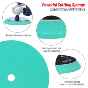 3pcs 5 inch Polishing Pads, 5'' Orbital Buffer Pads Hook and Loop Buffing Pads, Foam Polish Pad for Compounding, Polishing and Waxing, for 5'' Backing Plate