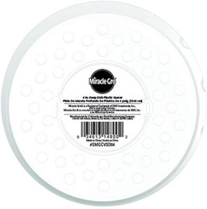 miracle-gro smgcvsd04 4" deep plastic saucer, clear
