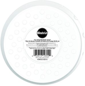 miracle-gro smgcvsd12 12" deep plastic saucer, clear