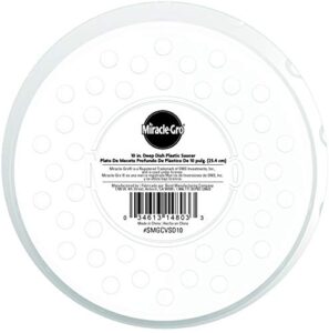 miracle-gro smgcvsd10 10" deep plastic saucer, clear