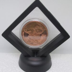 Norse Gods Series Freya - Valkyrie 1 oz .999 Copper BU Round USA Bullion Coin, Framed with Display Stand