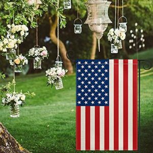 AVOIN colorlife 4th of July Patriotic Memorial Day Garden Flag 12x18 Inch Double Sided Outside, American Stars and Stripes Yard Outdoor Decoration