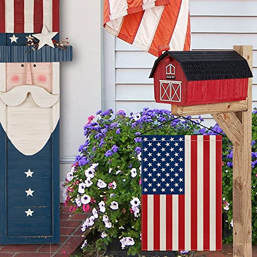 AVOIN colorlife 4th of July Patriotic Memorial Day Garden Flag 12x18 Inch Double Sided Outside, American Stars and Stripes Yard Outdoor Decoration