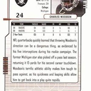 2000 UD MVP Football #124 Charles Woodson Oakland Raiders Official NFL Trading Card From Upper Deck