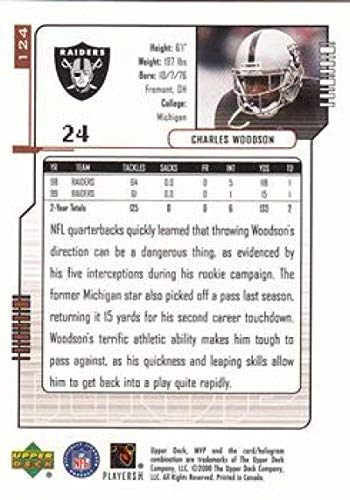 2000 UD MVP Football #124 Charles Woodson Oakland Raiders Official NFL Trading Card From Upper Deck