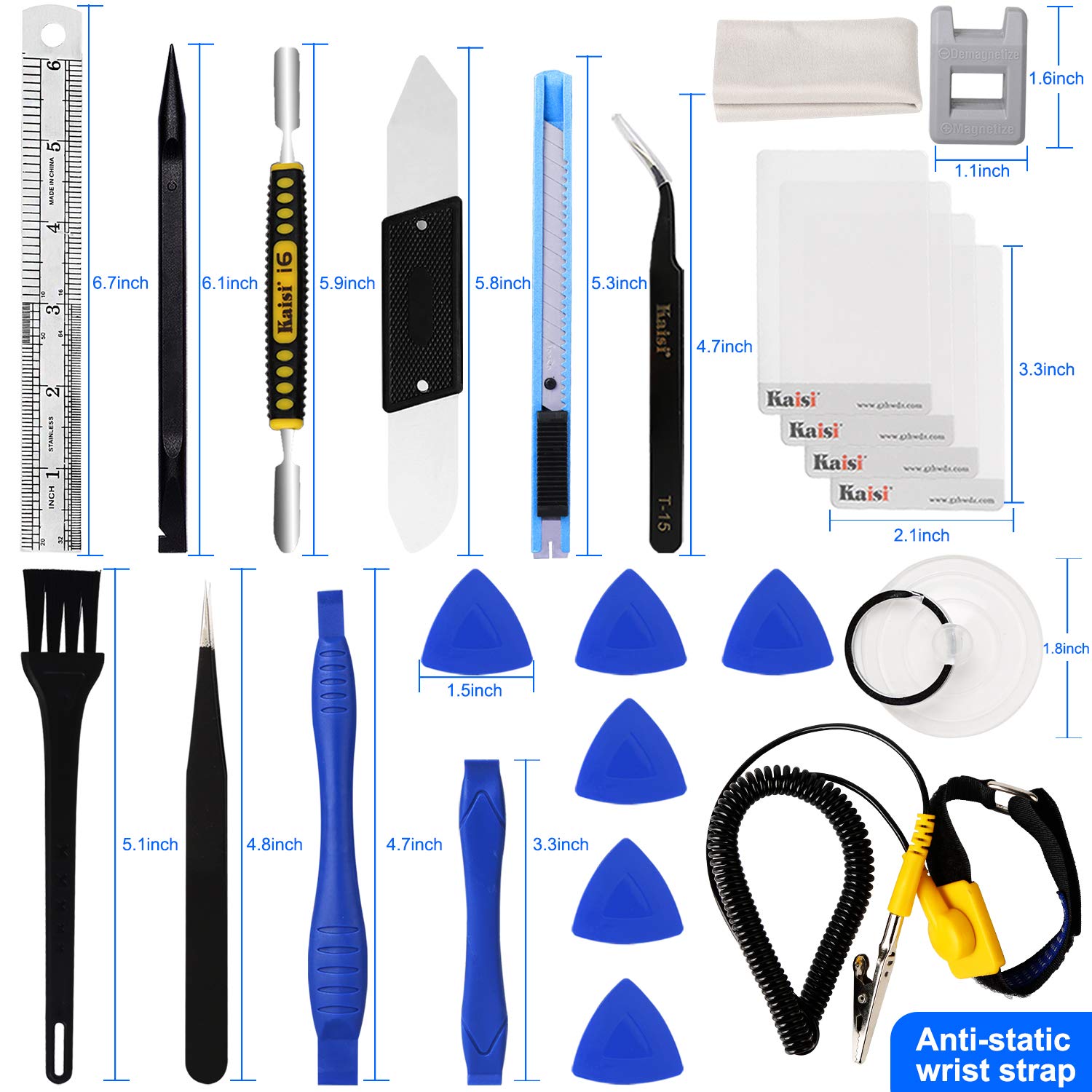 Kaisi 136 in 1 Electronics Repair Tool Kit Professional Precision Screwdriver Set Magnetic Drive Kit with Portable Bag