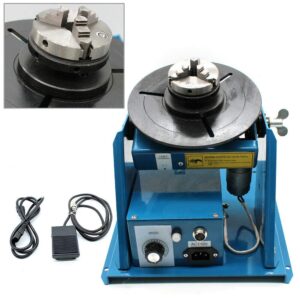 Positioner 110V Rotary Welding Positioner 2-10 r/min High Speed Portable Welder Positioner Mini Turntable Table Machine (2.5" 3 Jaw)